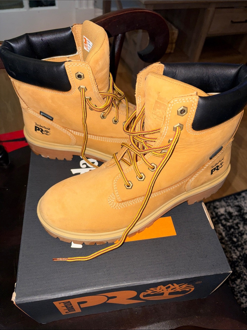 Timberland PRO Wheat/Black Leather Work Boots